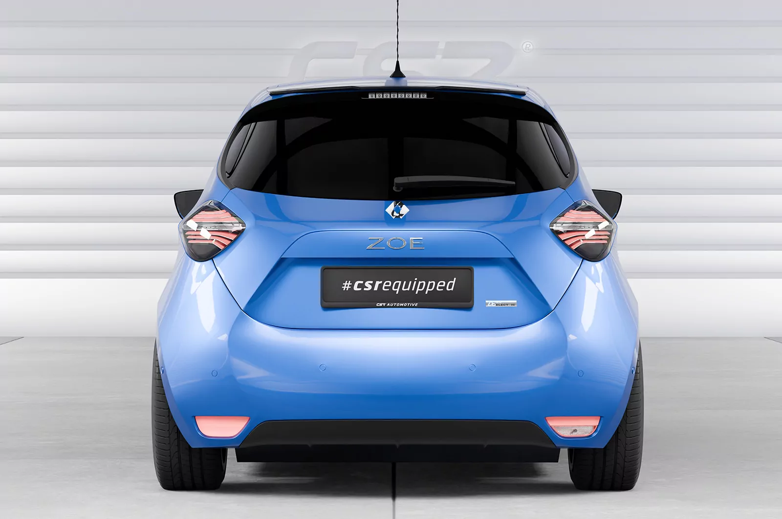 Heckflügel mit ABE für Renault Zoe HF915 Schwarz Strukturiert