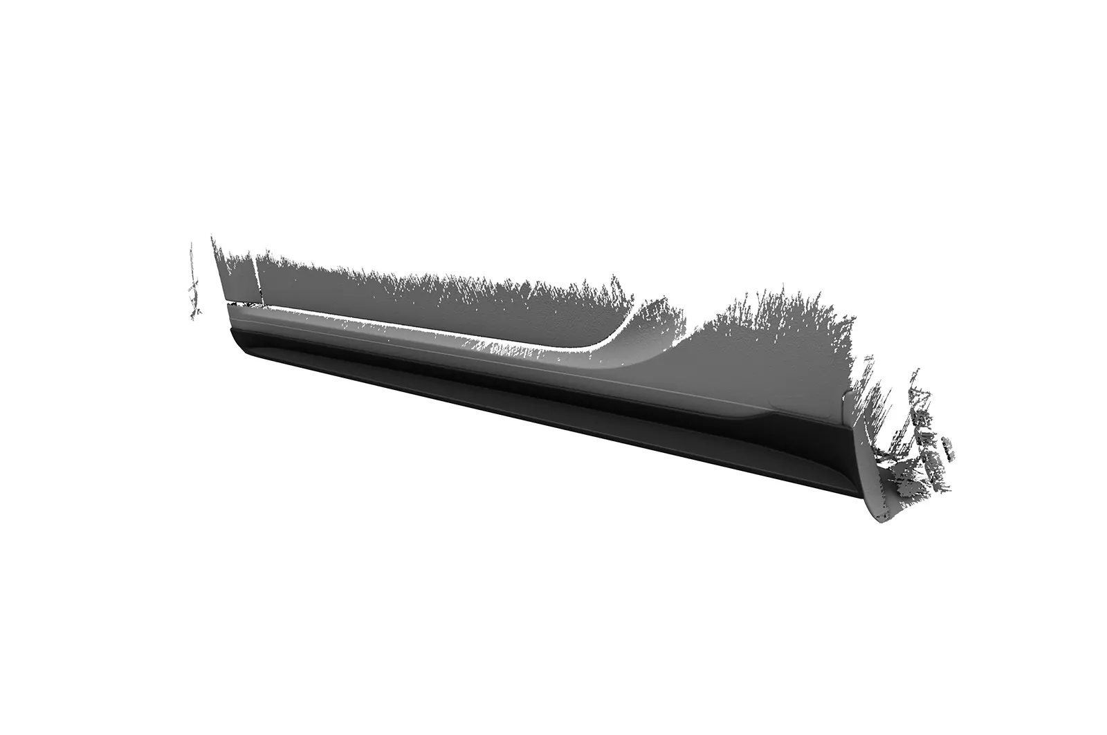 Seitenschweller für Porsche Cayman 987C SS559 Schwarz Strukturiert