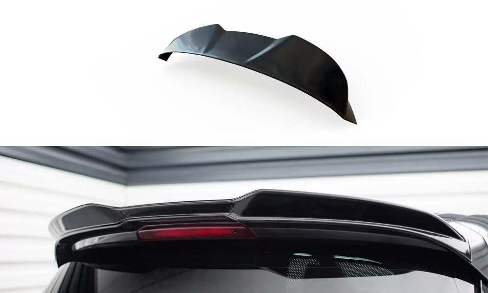 Spoiler CAP Für 3D Ford S-Max ST-Line Mk2 Schwarz Hochglanz