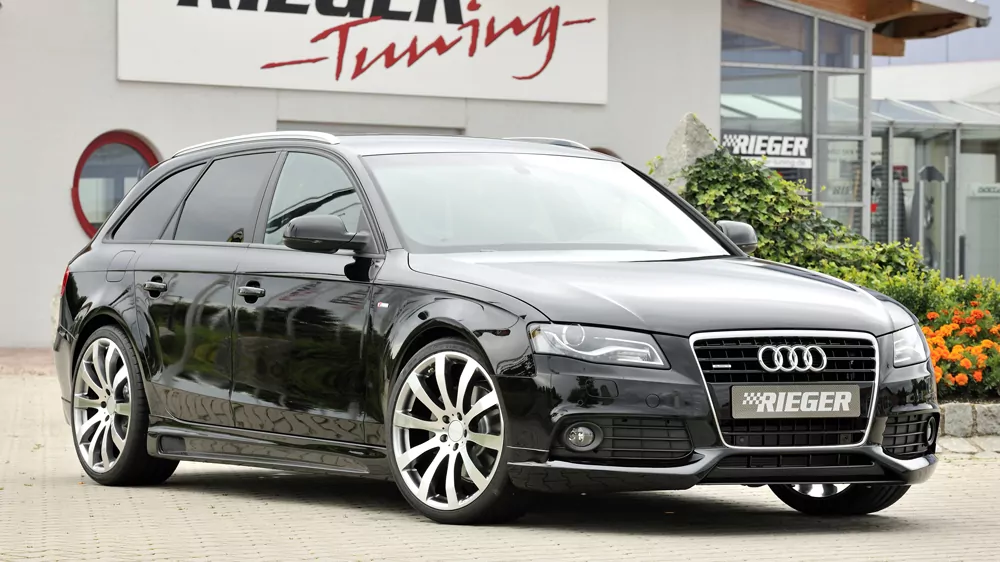 Rieger Spoilerlippe für Audi A4 (B8/B81) - Avant 11.07-12.11 (bis Facelift) carbon optik