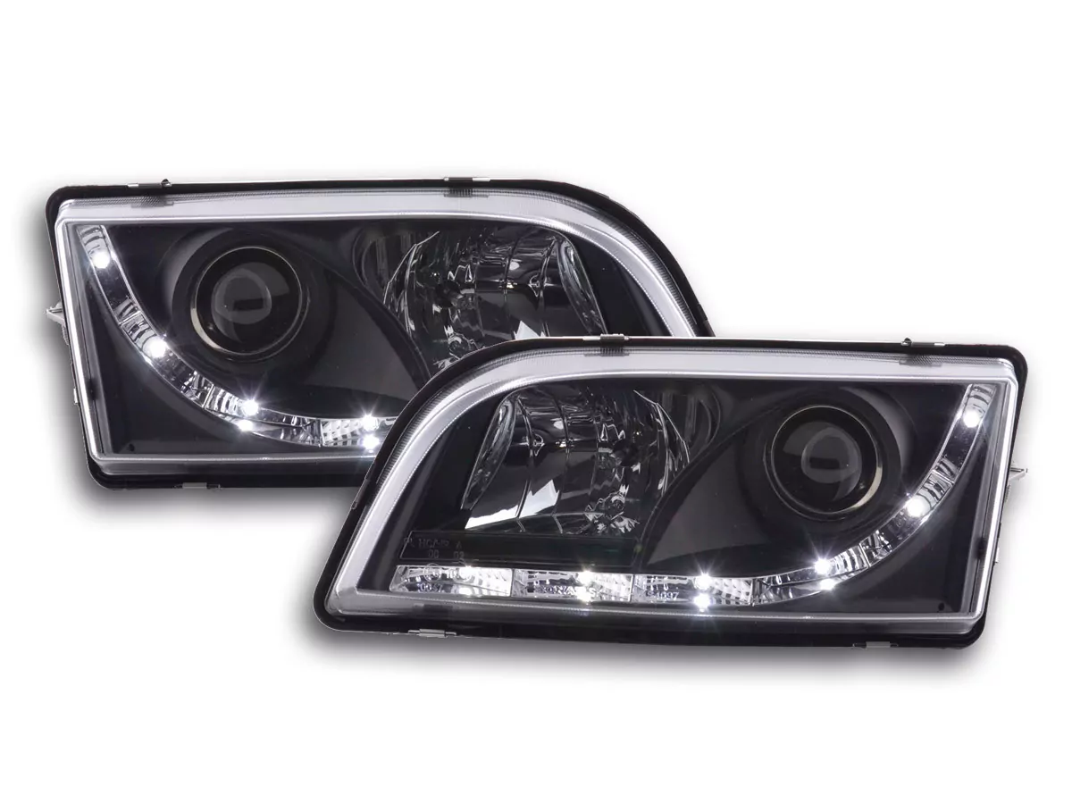 Scheinwerfer Set Daylight LED TFL-Optik Volvo S40/V40 Typ V Bj. 96-04 schwarz