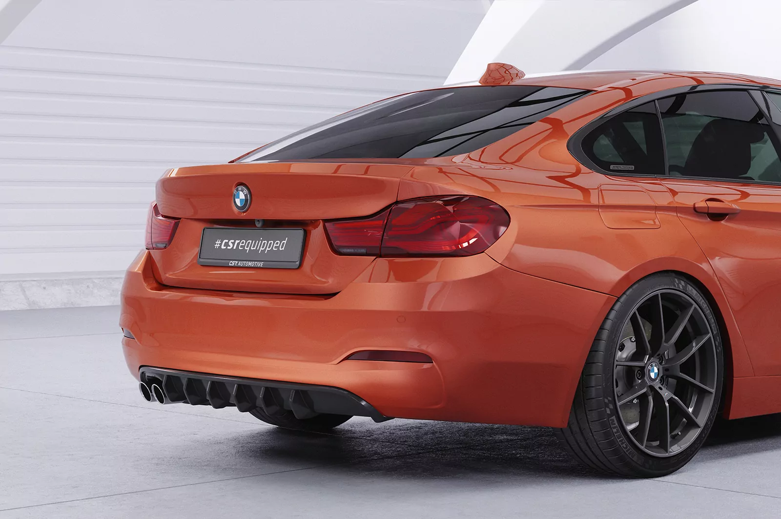 Heckansatz für BMW 4er (F36) Grand Coupe HA479 Schwarz Strukturiert