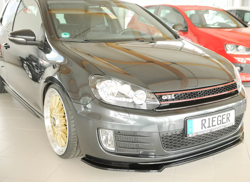 Rieger Spoilerschwert nur für GTI / GTD glanz schwarz für VW Golf 6 GTI Cabrio