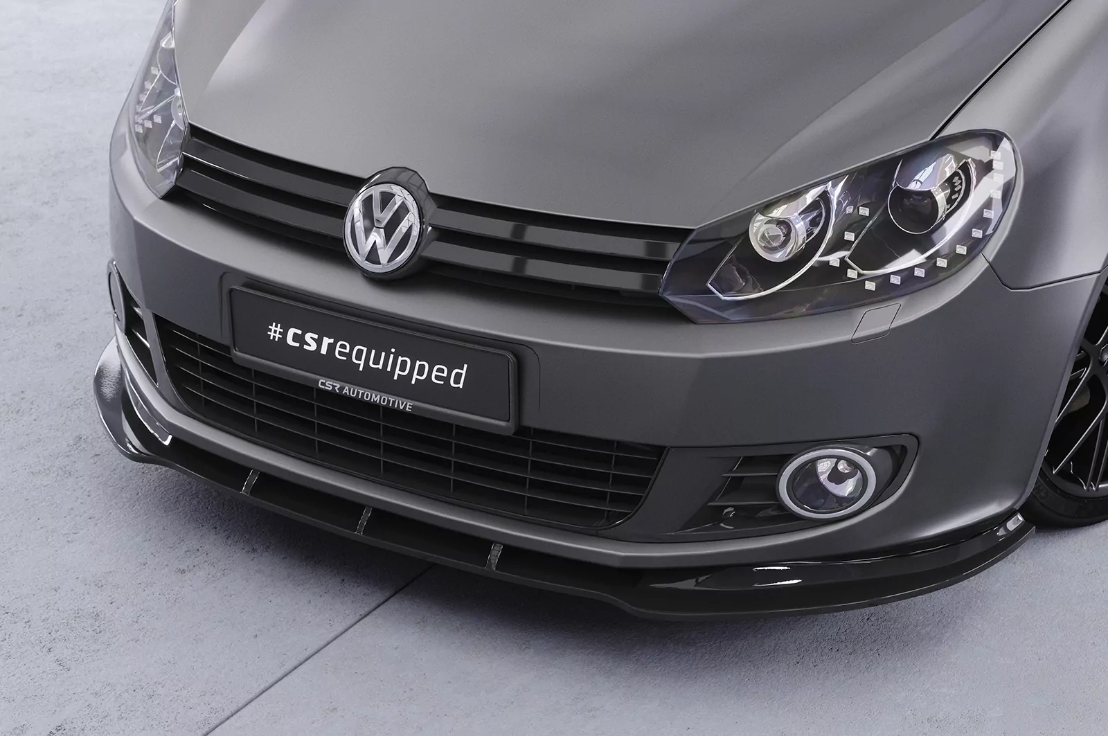 Cup-Spoilerlippe mit ABE für VW Golf 6 CSL035 Strukturiert (schwarz matt)