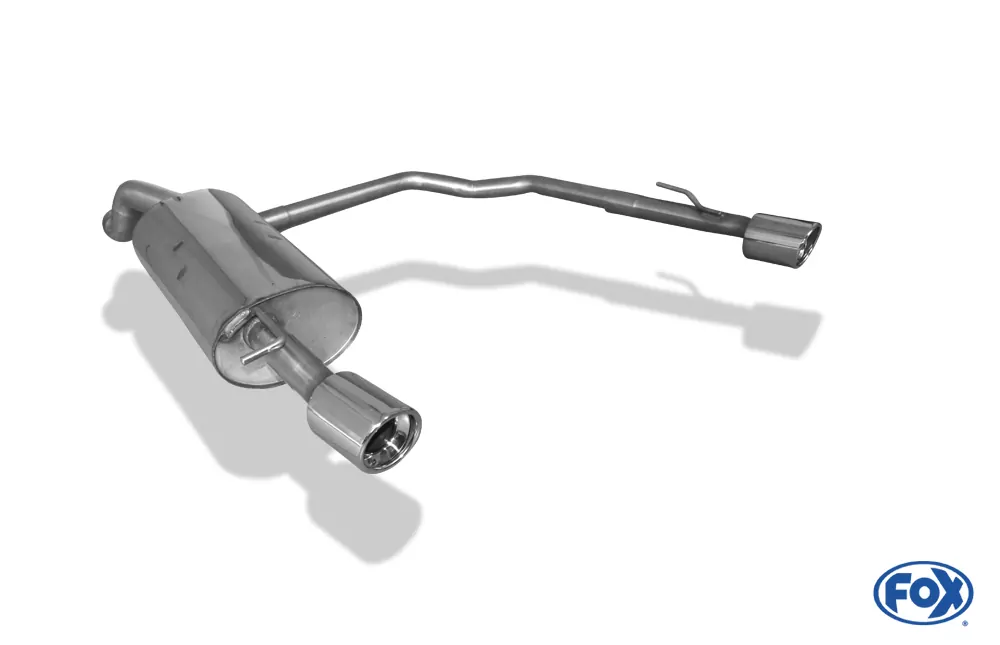 VW  Golf IV Endschalldämpfer Ausgang rechts/links Ø63,5mm - 1x90 Typ 17 rechts/links R32 Design