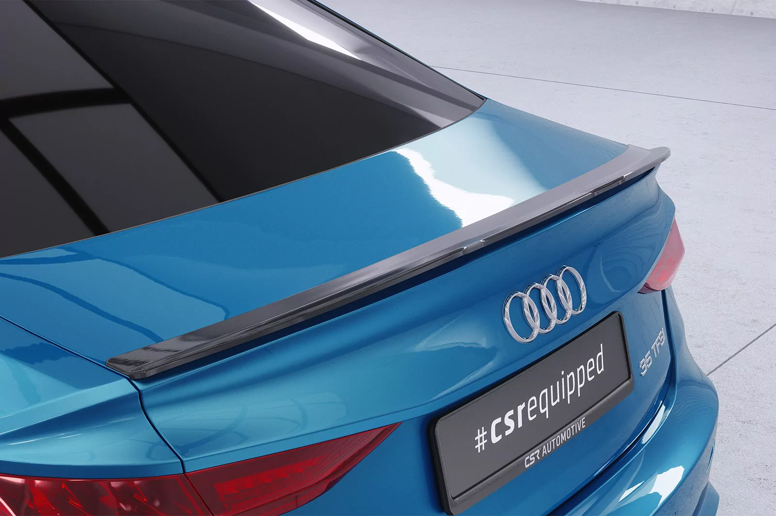 Heckflügel mit ABE für Audi A3 8Y Limousine HF888 Schwarz Strukturiert