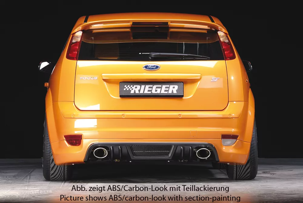 Rieger Heckschürzenansatz für Ford Focus 2 - 3-tür. 07.04-01.08 (bis Facelift) carbon optik
