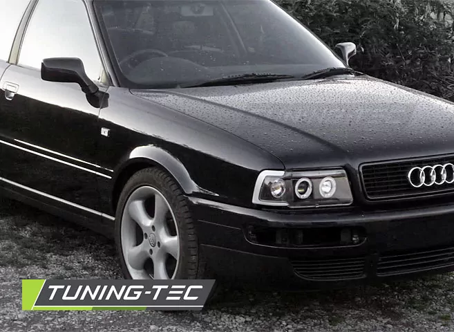 HEADLIGHTS ANGEL EYES BLACK fits AUDI 80 B4 09.91-04.96  