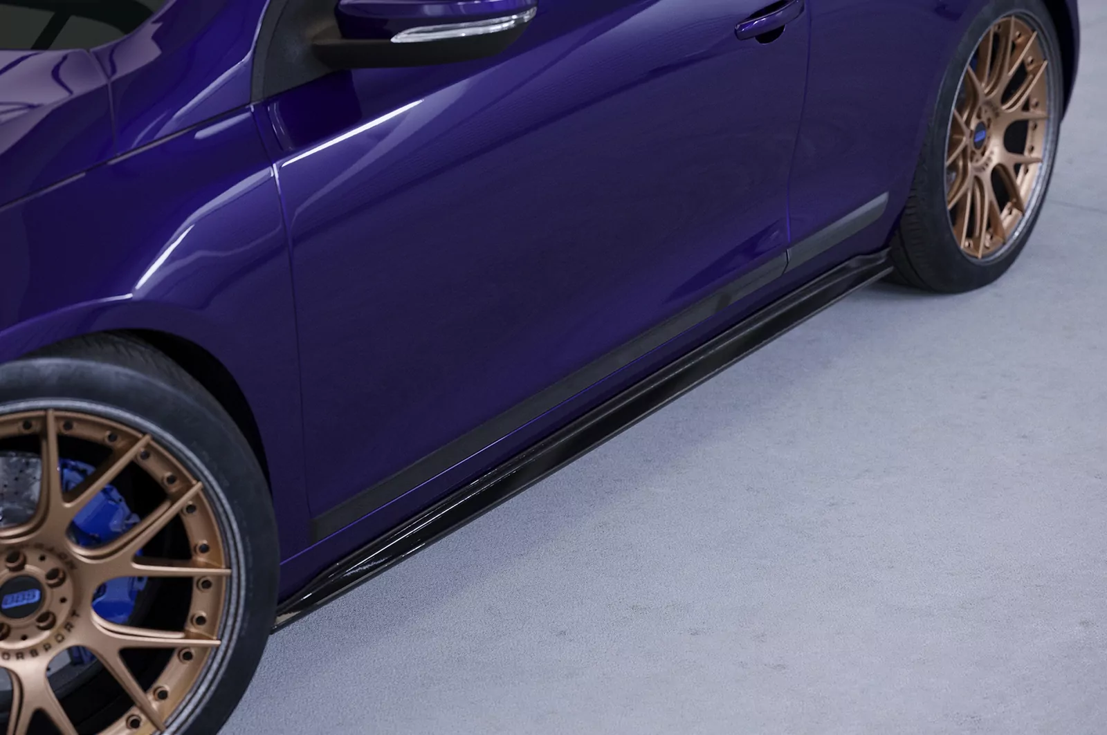 Seitenschweller für VW Scirocco III Typ 13 SS465 Strukturiert (schwarz matt)