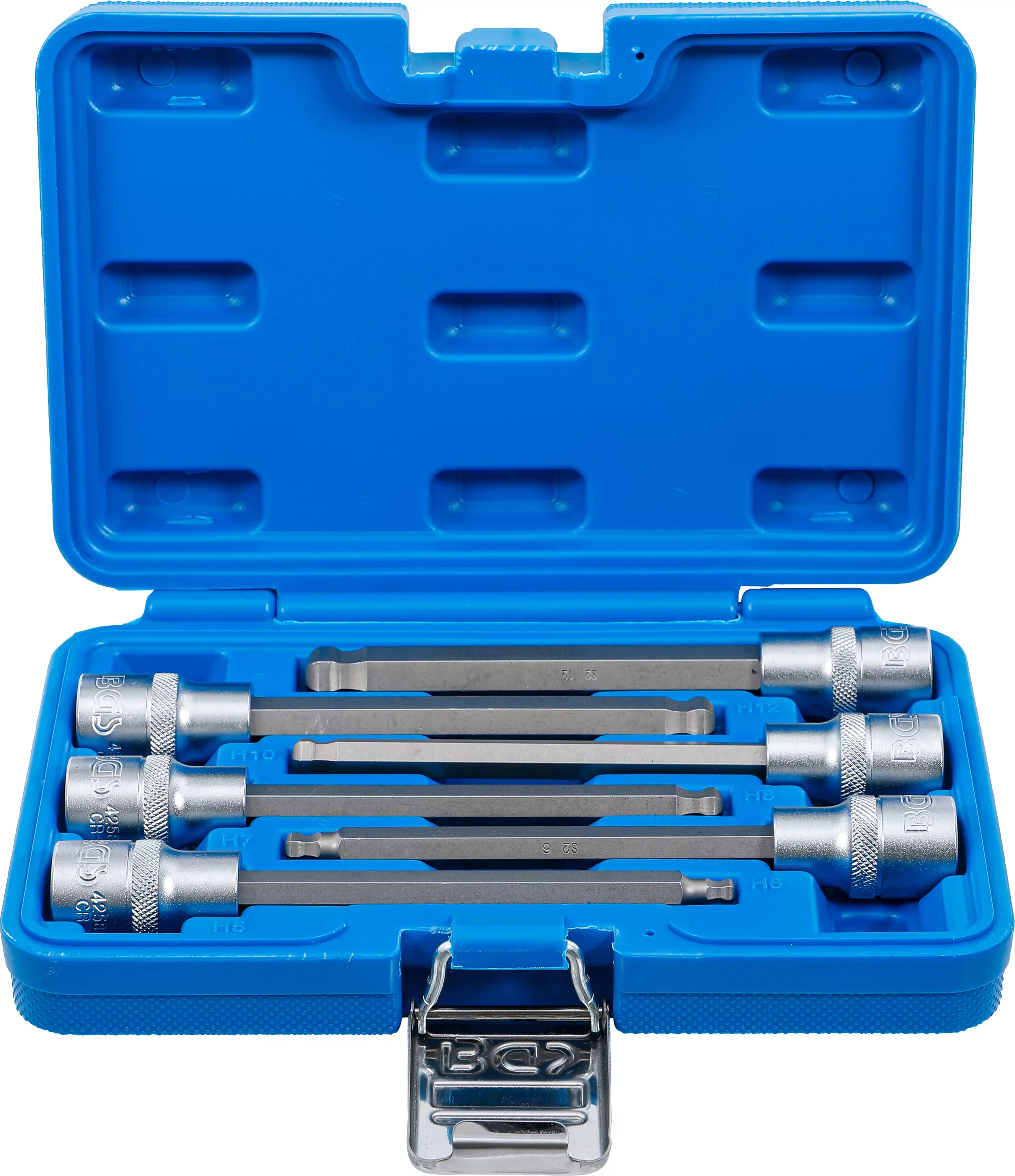 Bit-Einsatz-Satz | Antrieb Innenvierkant 12,5 mm (1/2") | Innensechskant mit Kugelkopf 5 - 12 mm | 6-tlg.