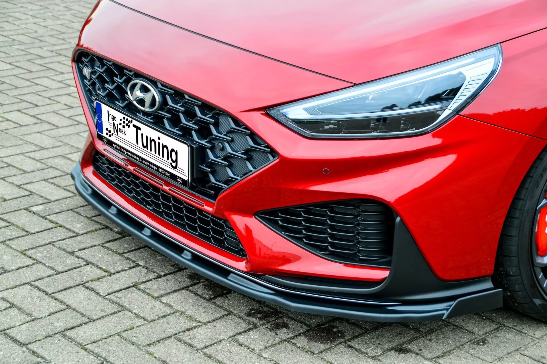 Cup Frontspoilerlippe mit Wing für Hyundai I30 N + N-Line Facelift