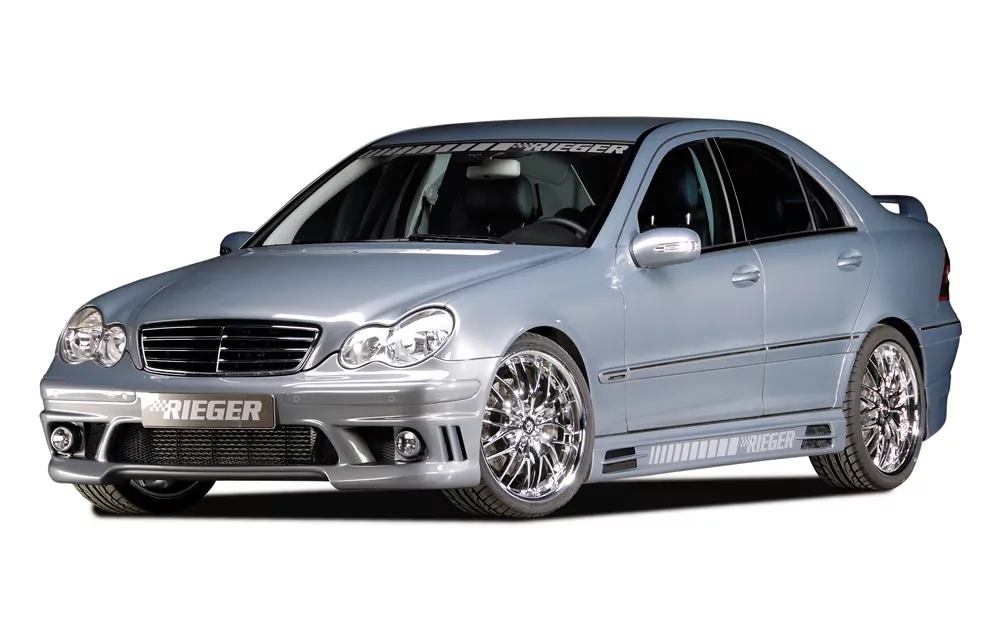 Rieger Spoilerstoßstange für Mercedes C-Klasse (W203) - Lim. 05.00- carbon optik