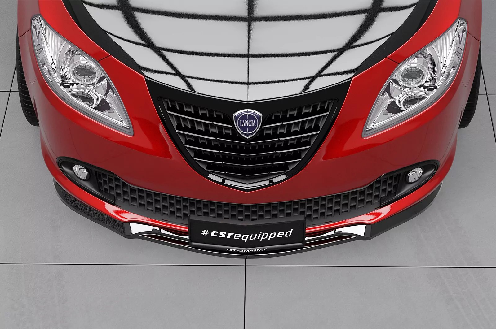 Cup-Spoilerlippe mit ABE für Lancia Ypsilon (846) CSL792 Schwarz Strukturiert