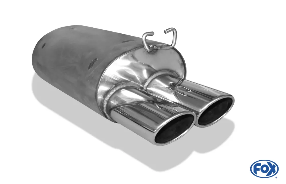 Mercedes SL Typ R129  Endschalldämpfer Ø70mm - 2x115x85 Typ 44 - Nur für Modelle mit serienmäßiger Steckverbindung! (kein Flansch!)