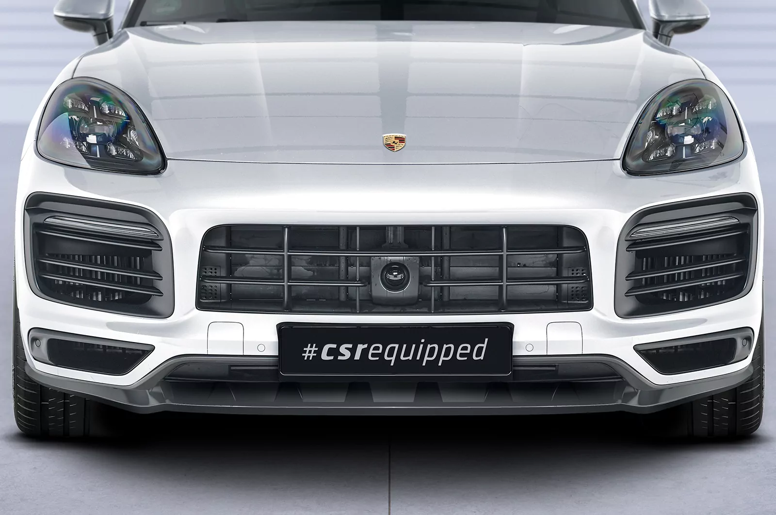 Cup-Spoilerlippe mit ABE für Porsche Cayenne P0536/9YA CSL576 Schwarz Strukturiert