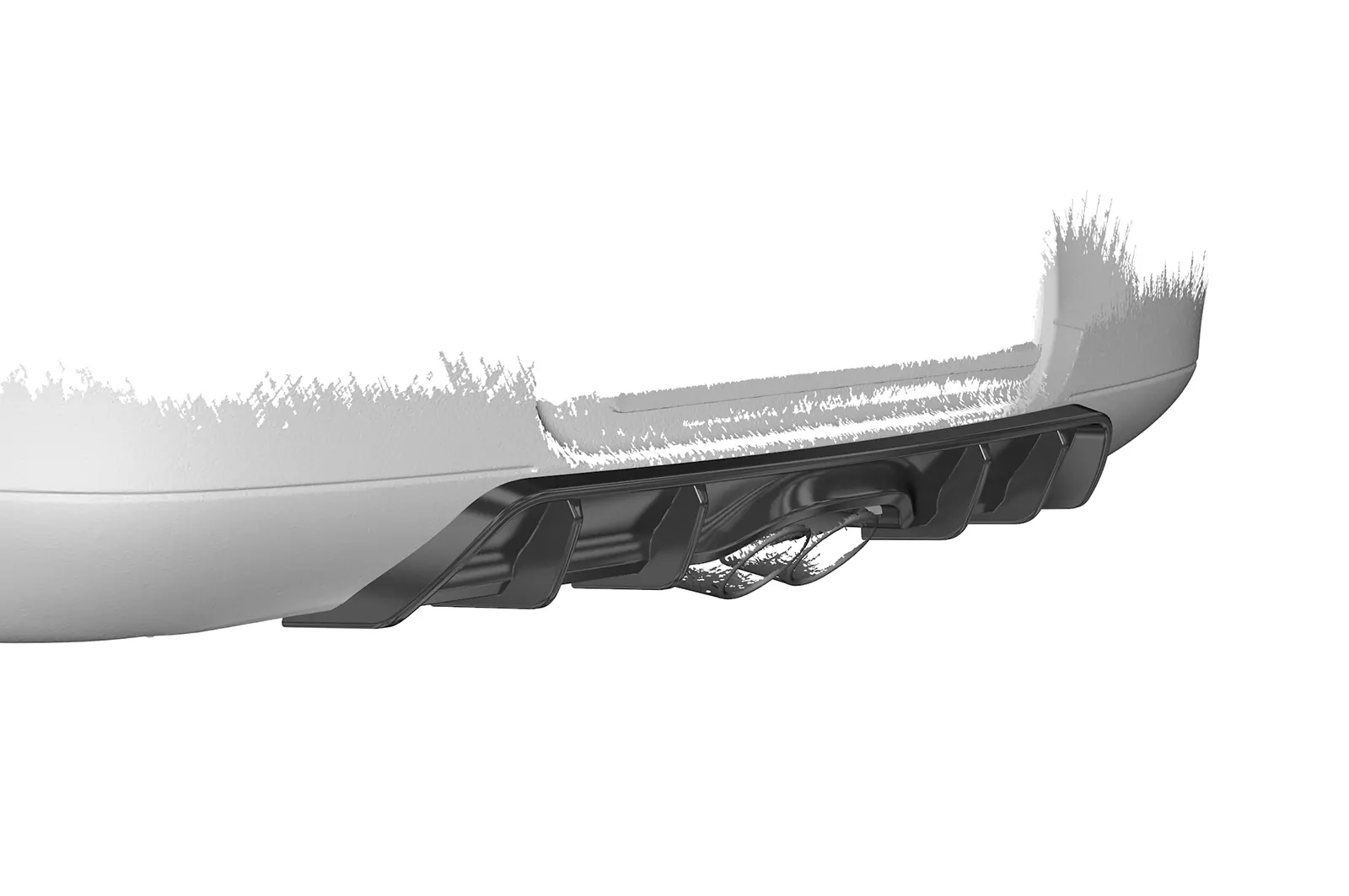 Heckansatz für Porsche Boxster 986 HA420 Schwarz Strukturiert