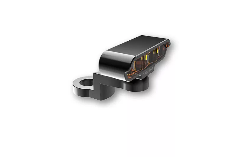 HIGHSIDER LED Blinker mit CNC Spiegelbefestigung TYP 2, schwarz E-geprüft