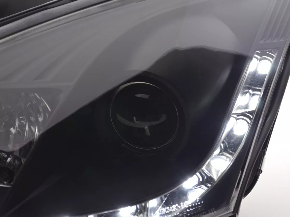 Scheinwerfer Set Daylight LED Tagfahrlicht Ford Focus 1 C170 schwarz