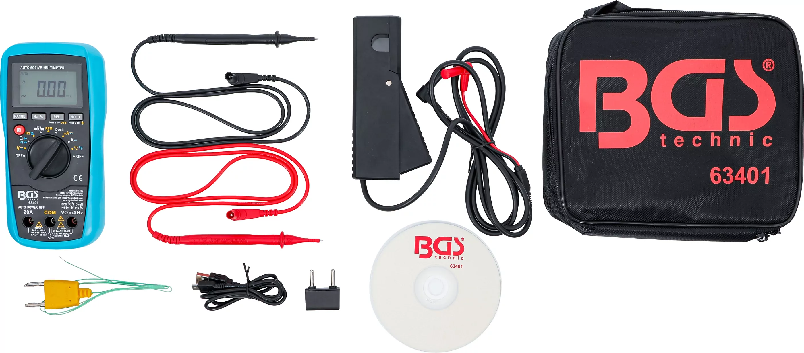 Kfz-Digital-Multimeter mit USB-Schnittstelle