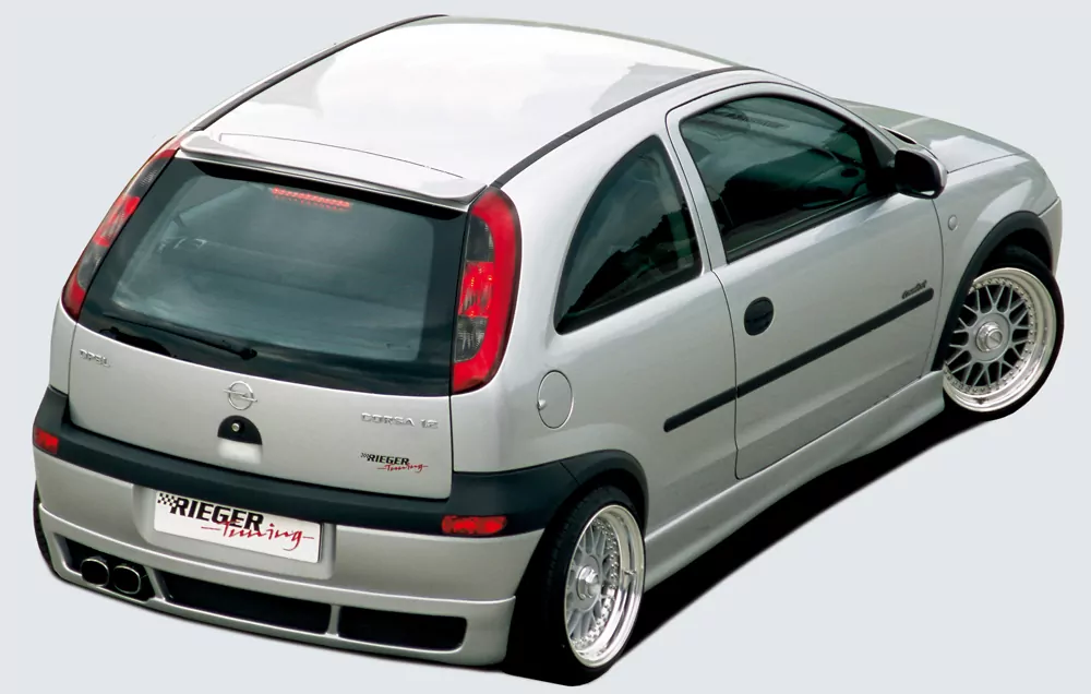 Rieger Heckansatz für Opel Corsa C | 3-tür. 09.00-05.03 (bis Facelift) nicht für Modelle ab Facelift !