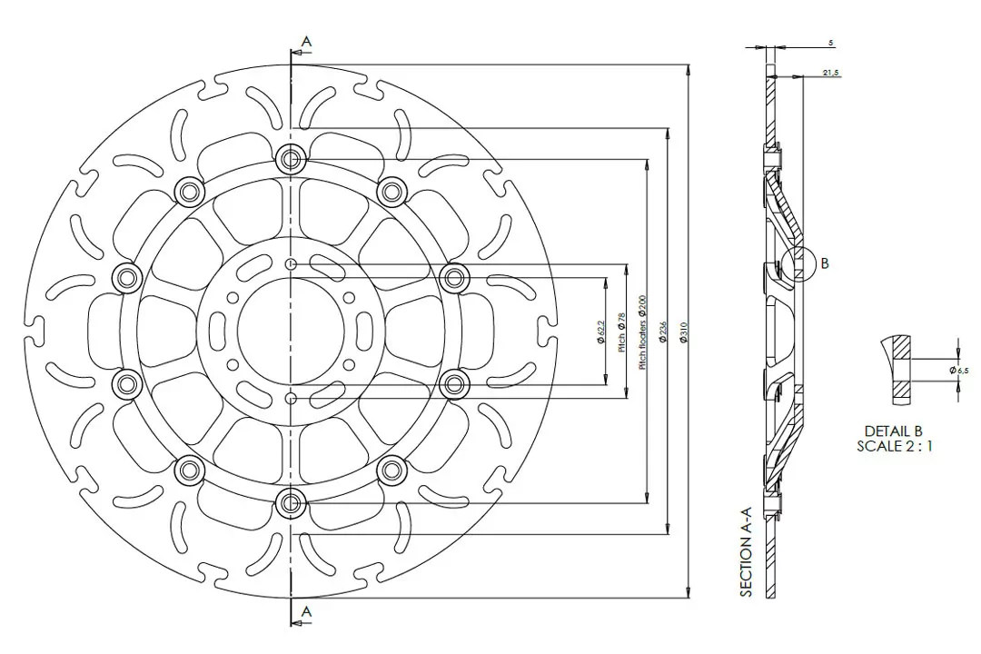 alpha Technik Bremsscheibe ABD33 schwimmend
