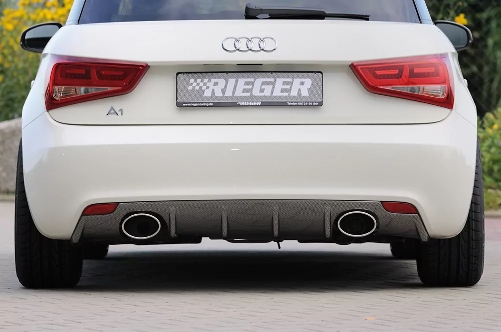 Rieger Heckeinsatz für Audi A1 (8X) - 3-tür. 08.10-12.14 (bis Facelift) carbon optik