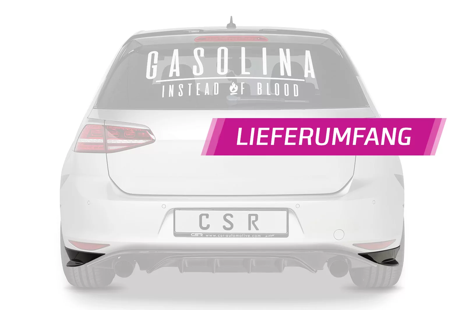 Heckansatz für VW Golf 7 Basis HA262-M Carbon Look (matt)