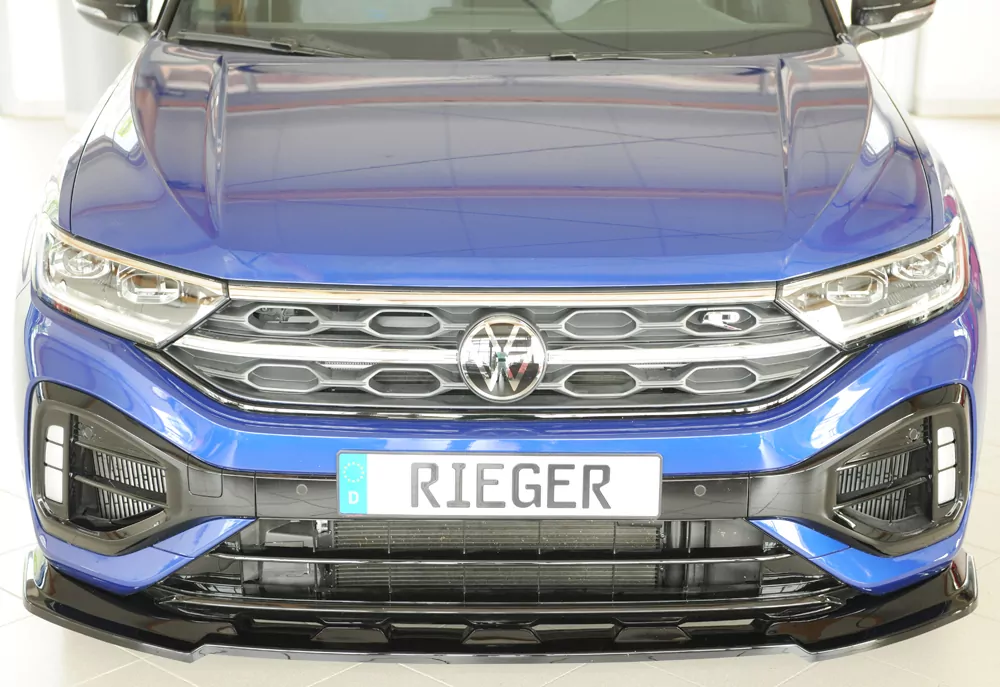 Rieger Spoilerschwert nur für R / R-Line glanz schwarz für VW T-Roc R (A1) 5-tür. 01.22- (ab Facelift)