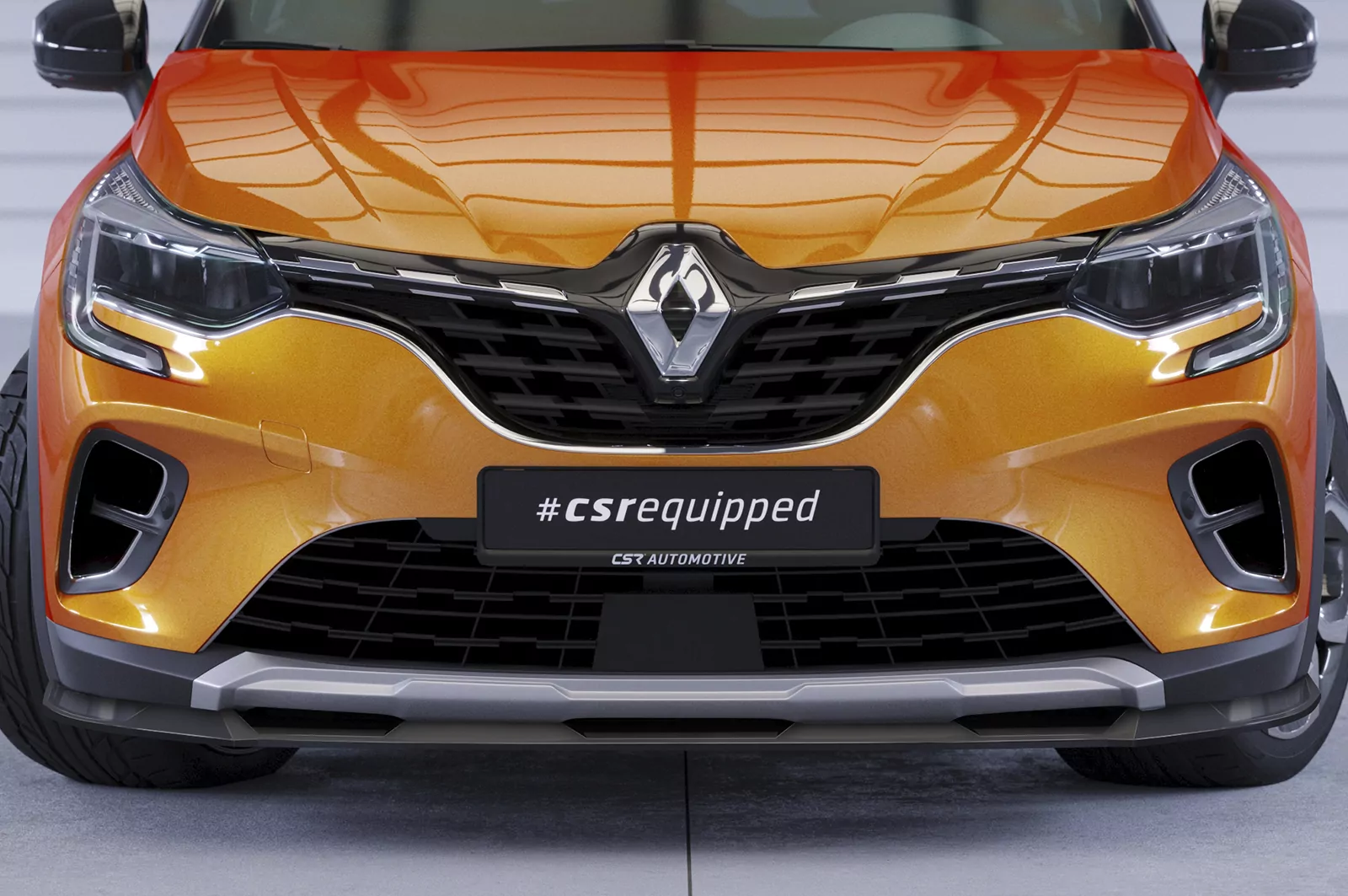 Cup-Spoilerlippe mit ABE für Renault Captur 2 CSL637 Schwarz Strukturiert