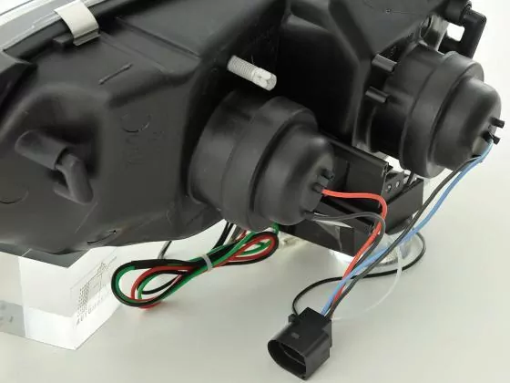 Scheinwerfer Set Daylight LED Tagfahrlicht VW Golf 3 Bj. 91-97 schwarz