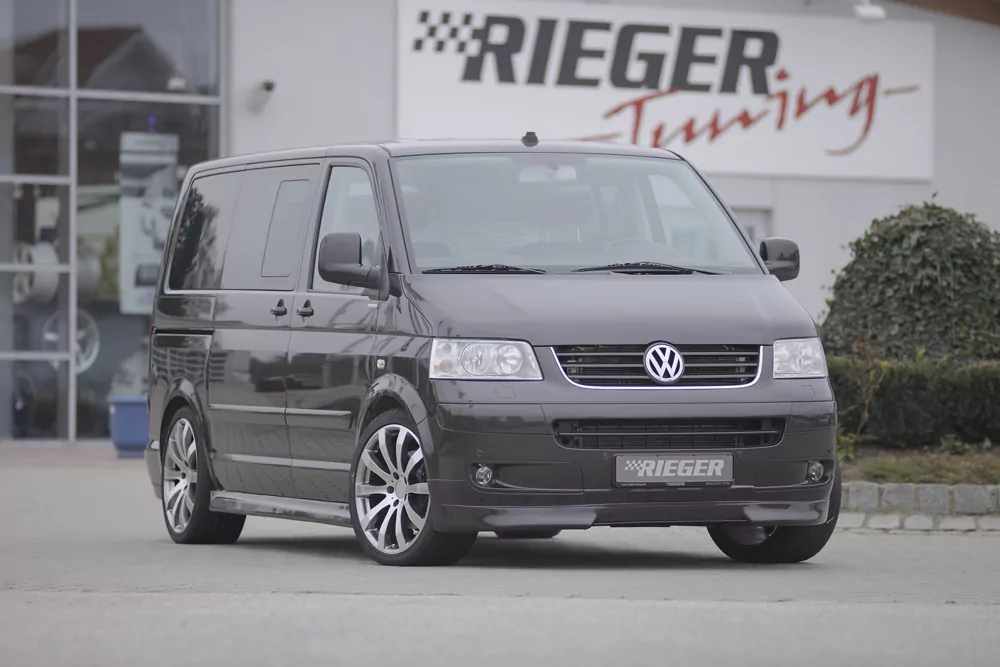Rieger Spoilerlippe für VW T5 Bus |  04.03-08.09 (bis Facelift) für alle Modelle mit Multivan-/Caravellefront