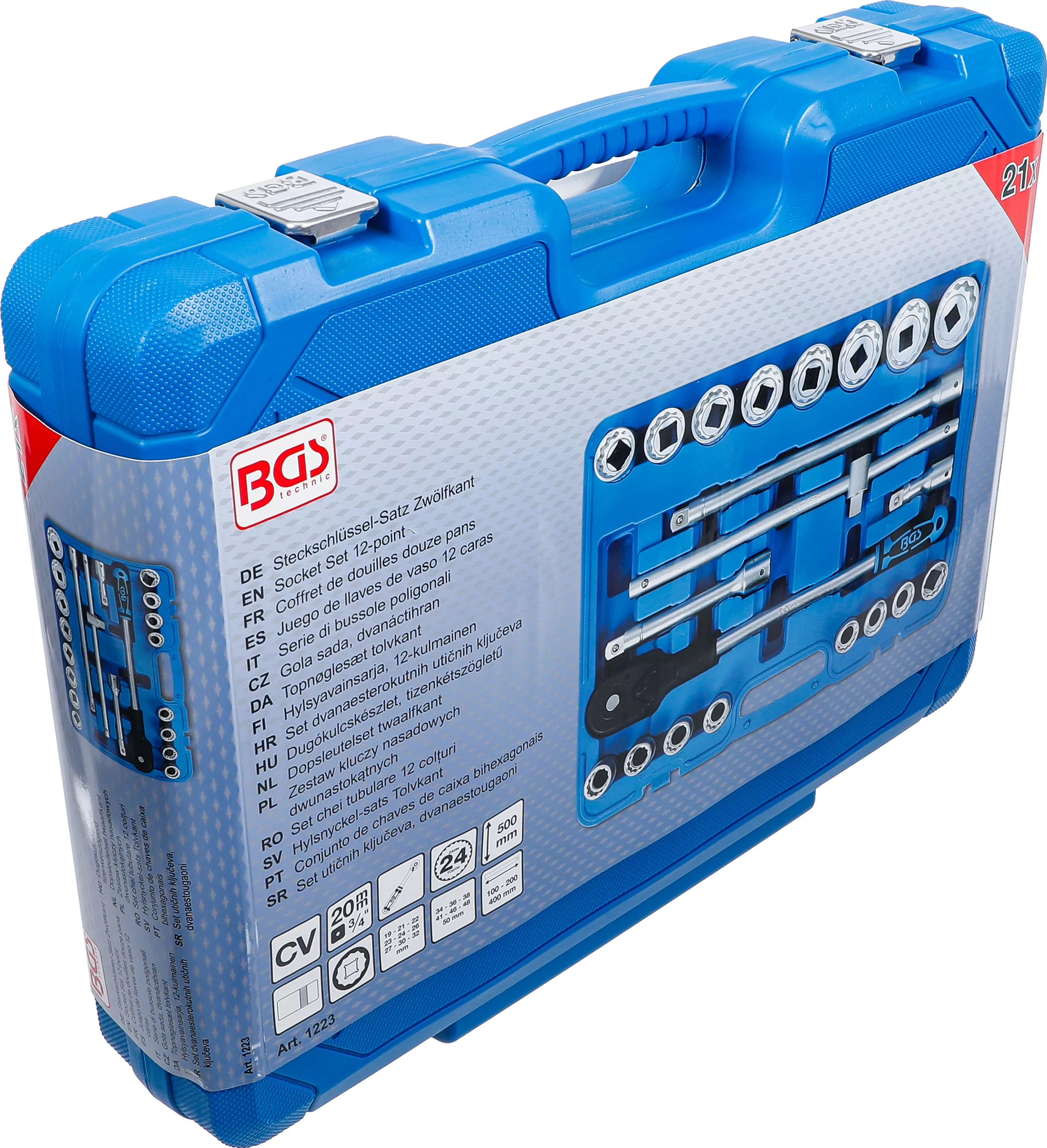 Steckschlüssel-Satz Zwölfkant | Antrieb 20 mm (3/4") | 21-tlg.