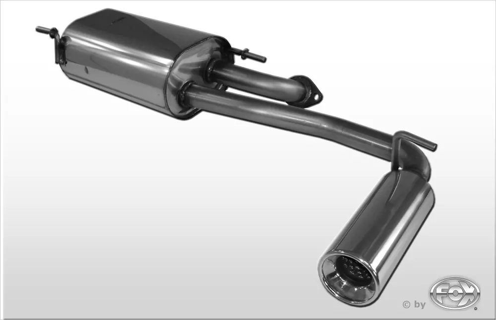 Subaru Justy II für Modelle mit nicht lackierter Stoßstange  Endschalldämpfer quer - 1x90 Typ 13