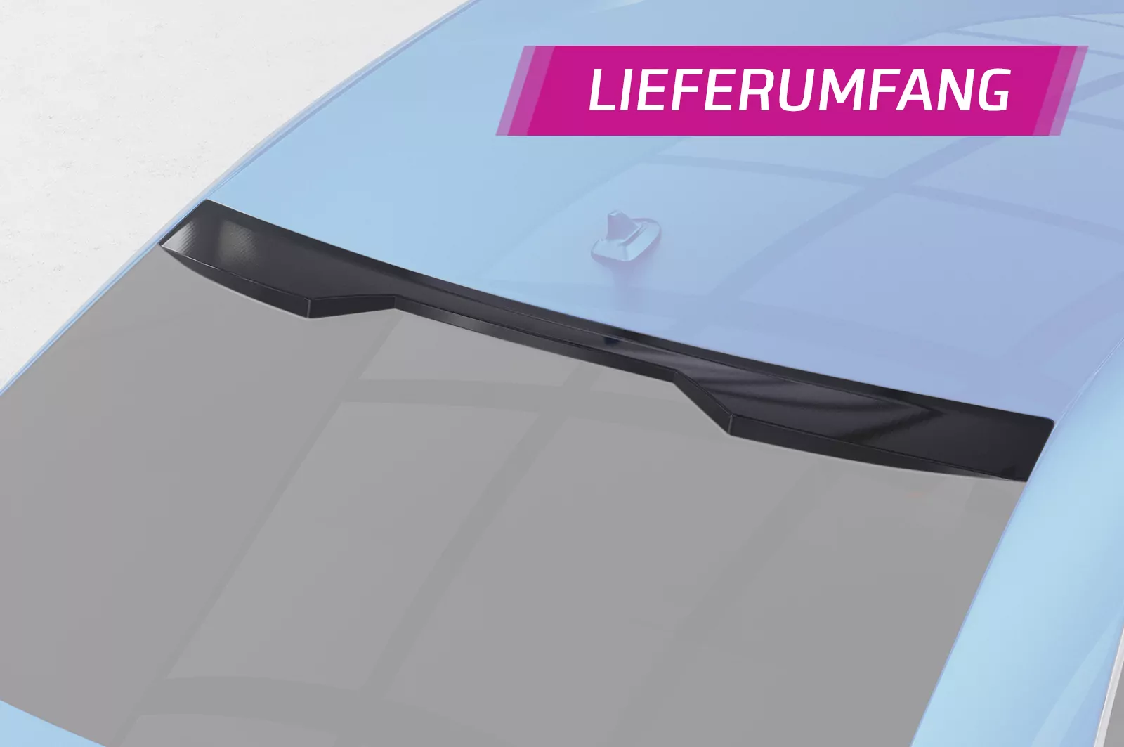 Heckscheibenblende für Audi A3 / S3 (8V) Limousine HSB087 Schwarz Strukturiert