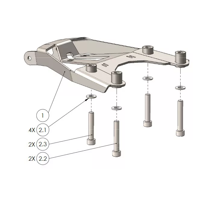 Kennzeichenhalter | HUSQVARNA 401 Svart/Vitpilen 18-19 | verstellbar | inkl. Reflektorhalter