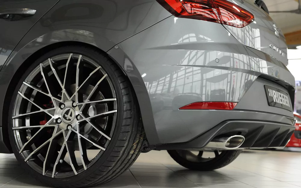 Rieger Heckeinsatz für Seat Leon Cupra (5F) - 3-tür. (SC) 01.17- (ab Facelift) carbon optik