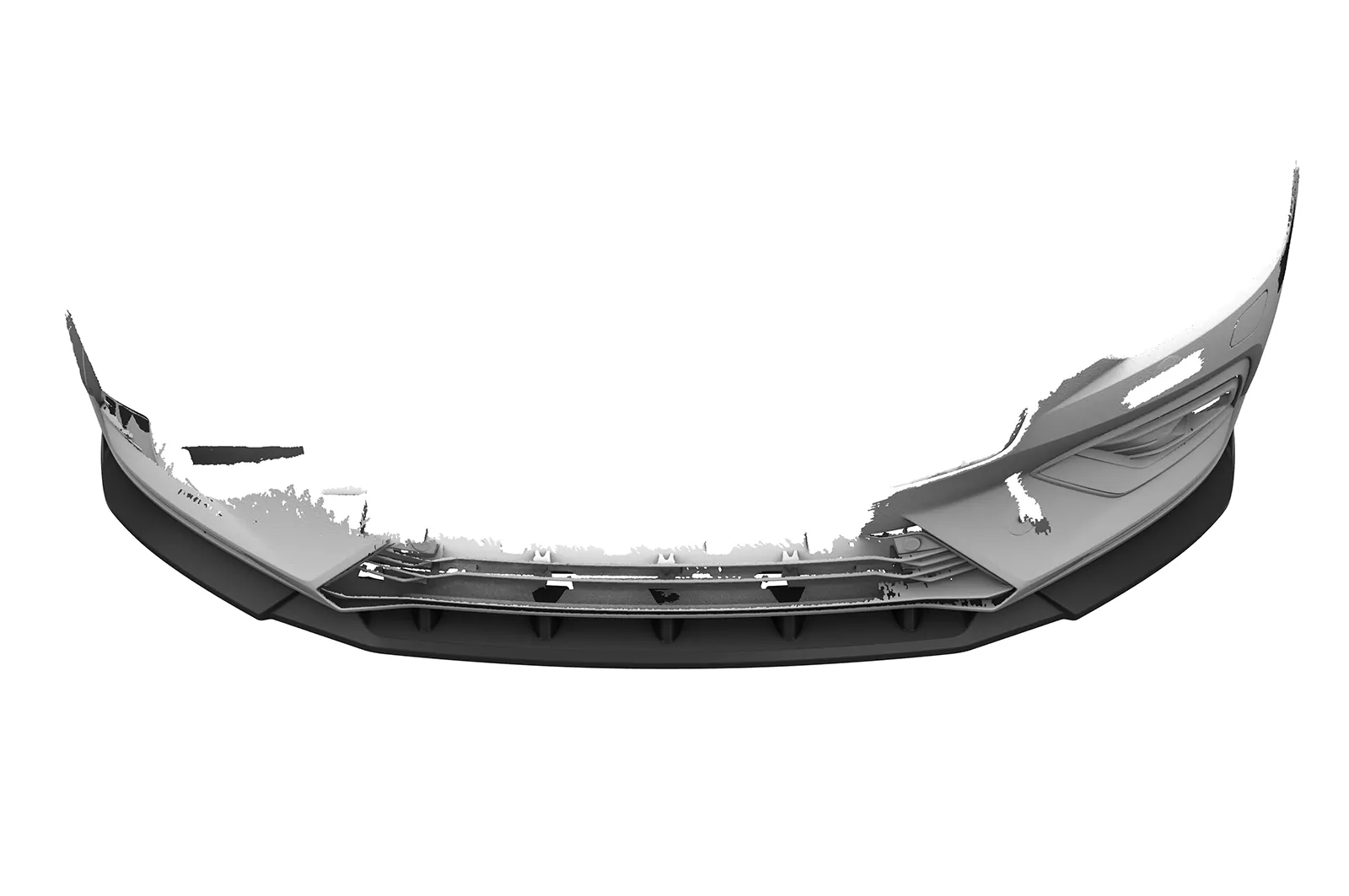 Cup-Spoilerlippe mit ABE für Volvo S60 (3. Gen) / V60 (2. Gen) CSL830 Schwarz Strukturiert