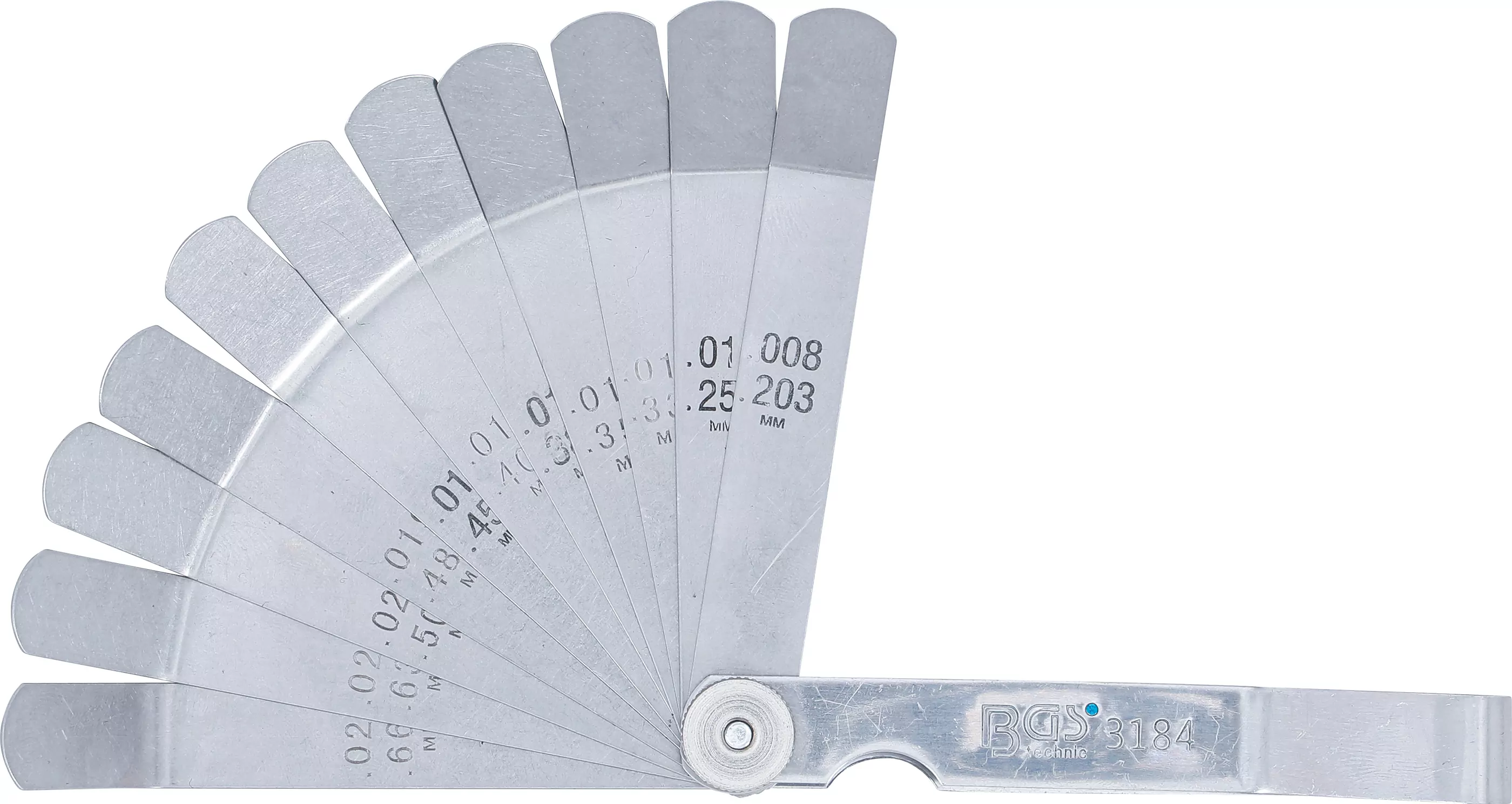 Präzisions-Fühlerlehren, gebogen | 12 Blatt