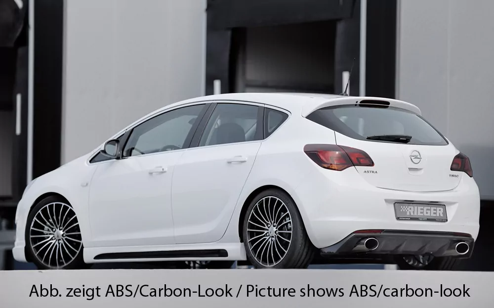 Rieger Heckeinsatz für Opel Astra J - 5-tür. 11.08-09.12 (bis Facelift) carbon optik