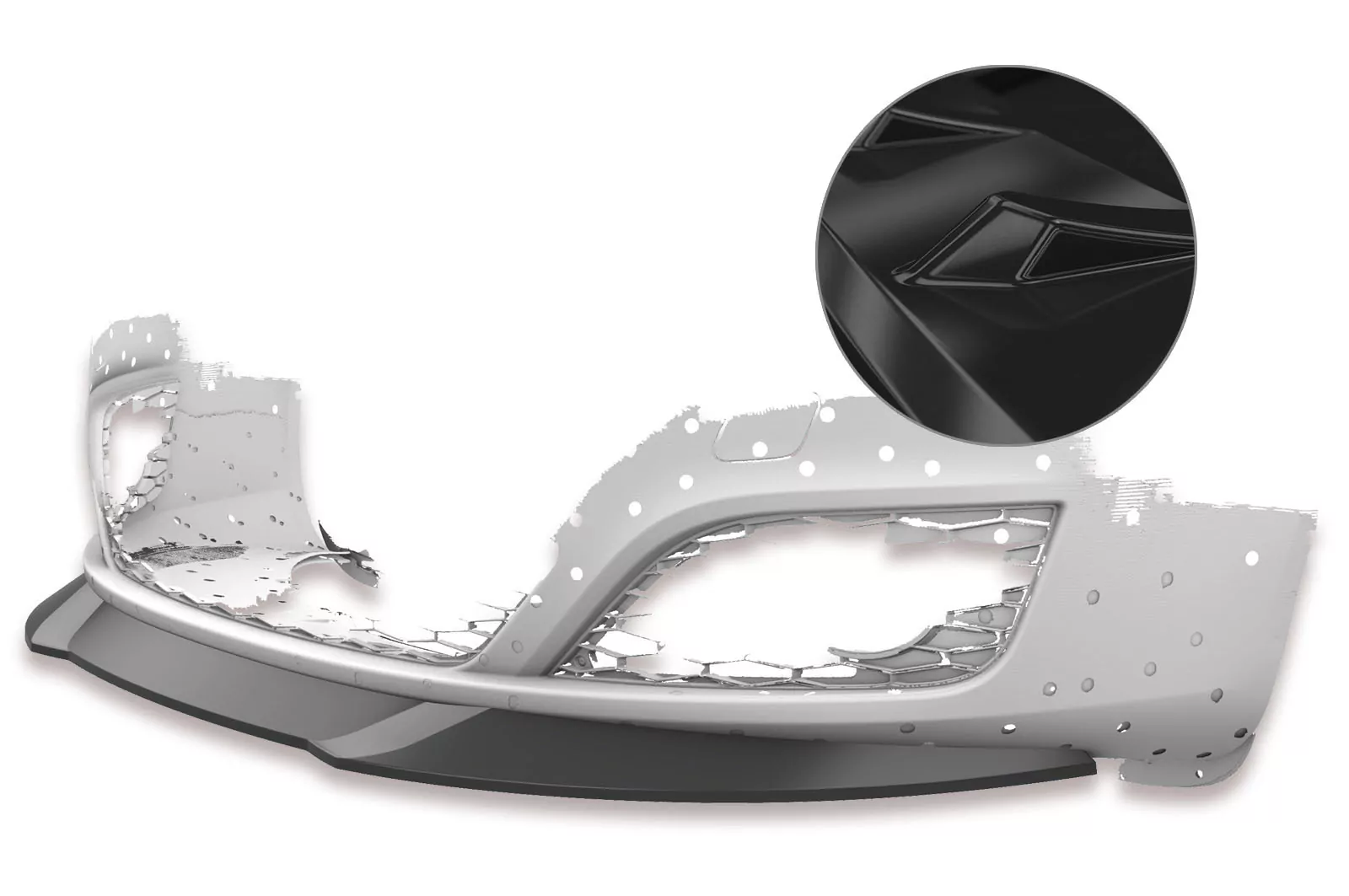 Cup-Spoilerlippe mit ABE für Seat Exeo Glossy (schwarz hochglanz)