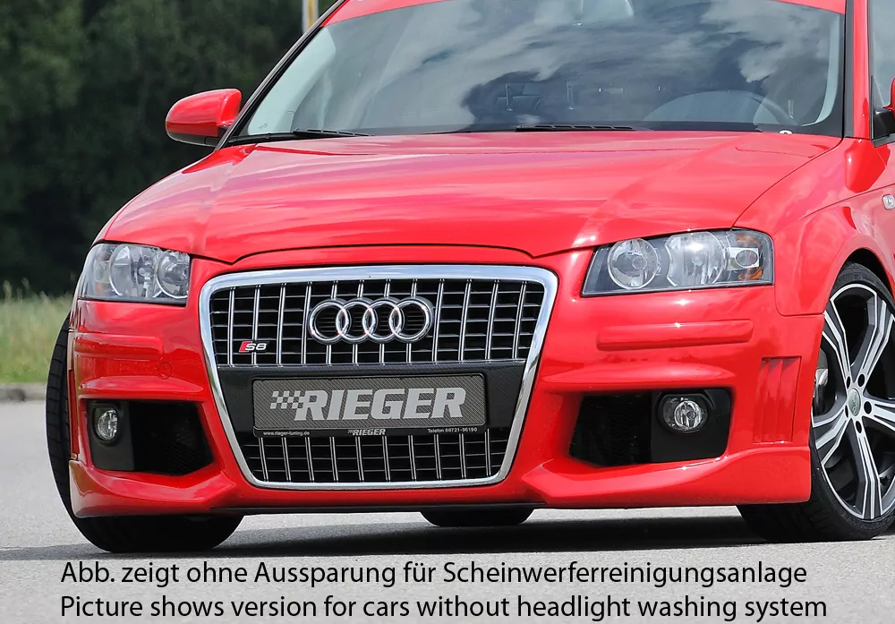 Rieger Spoilerstoßstange R-Frame für Audi A3 (8P) | Sportback 06.05-06.08 auch für A3 8P (3-tür.) Facelift 06.05-06.08
