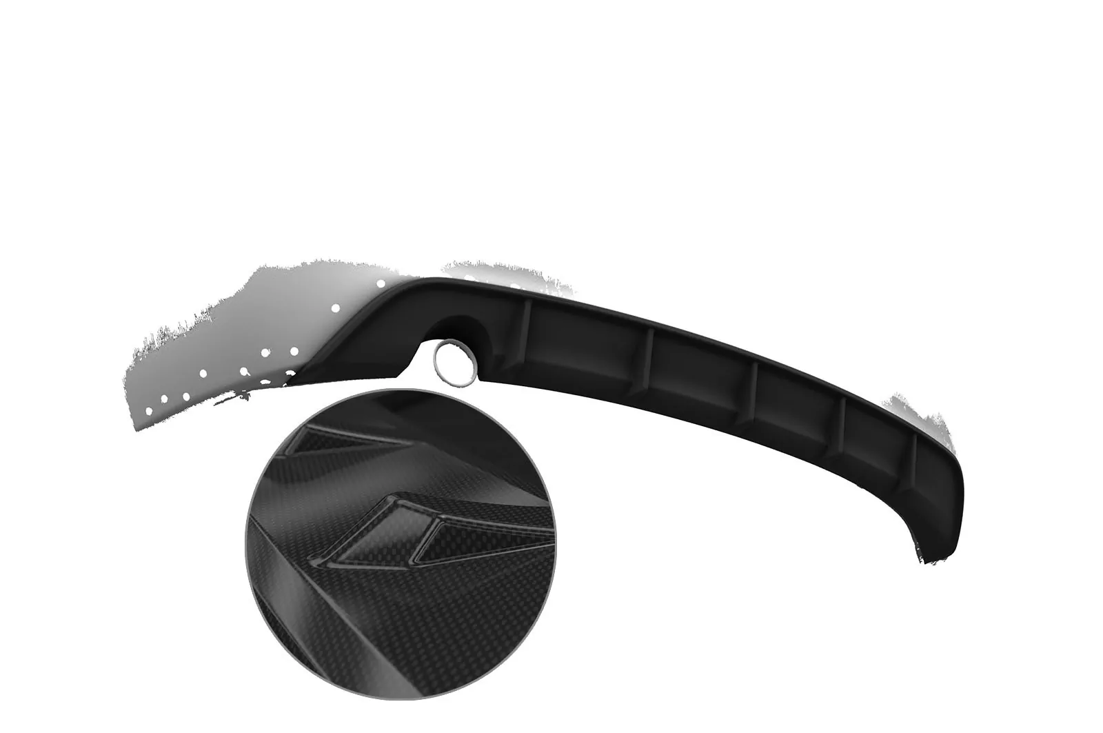 Heckansatz für BMW 1er F20 / F21 LCI HA258-C Carbon Look Hochglanz