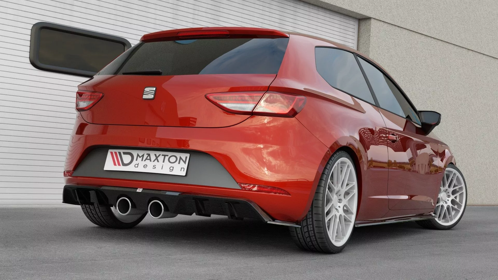 Diffusor Heck Ansatz Passend Für V.2 Passend Für SEAT LEON MK3 CUPRA FL Schwarz Hochglanz Schwarz Hochglanz