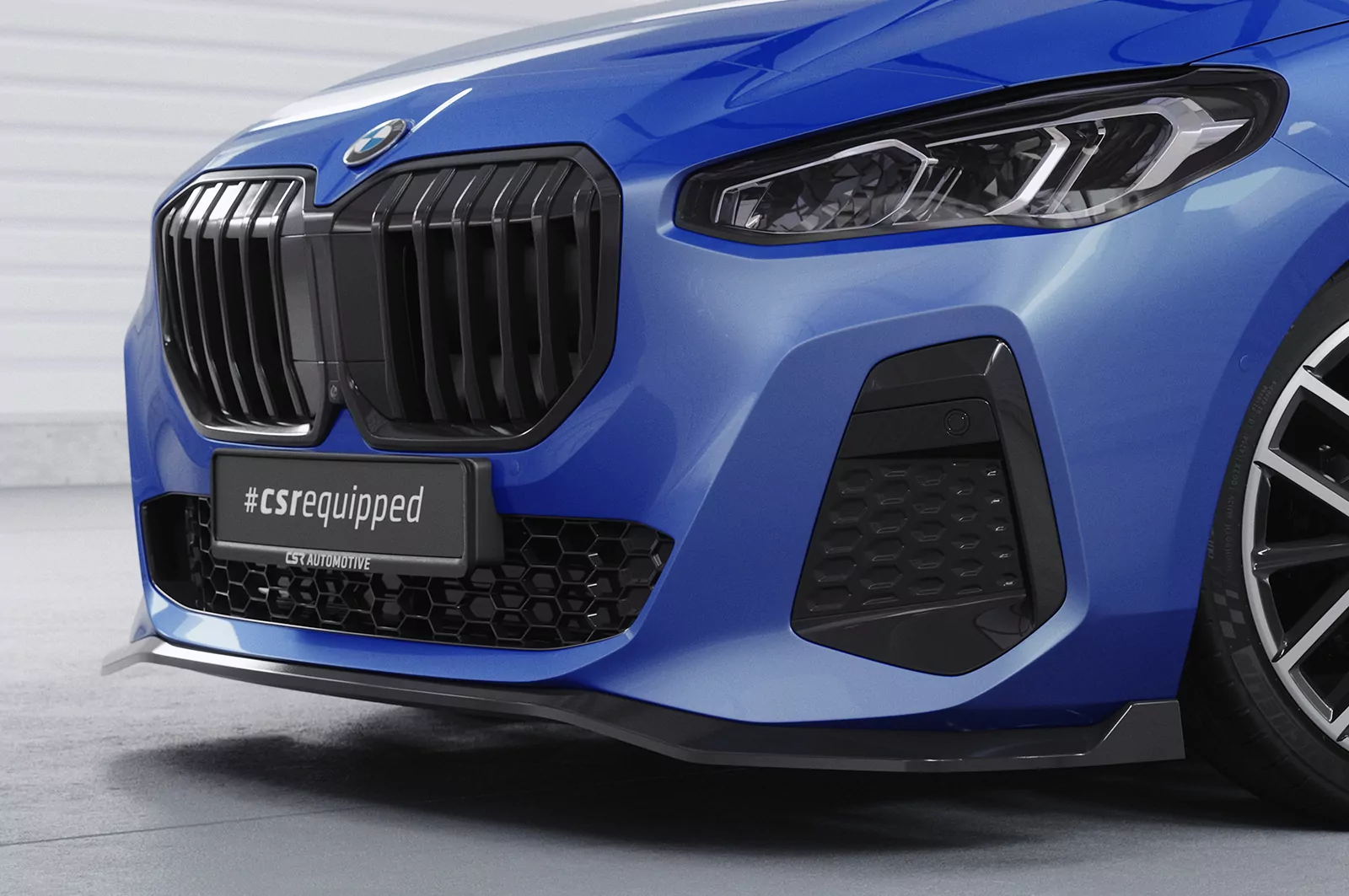 Cup-Spoilerlippe mit ABE für BMW 2er U06 Active Tourer CSL821 Schwarz Strukturiert