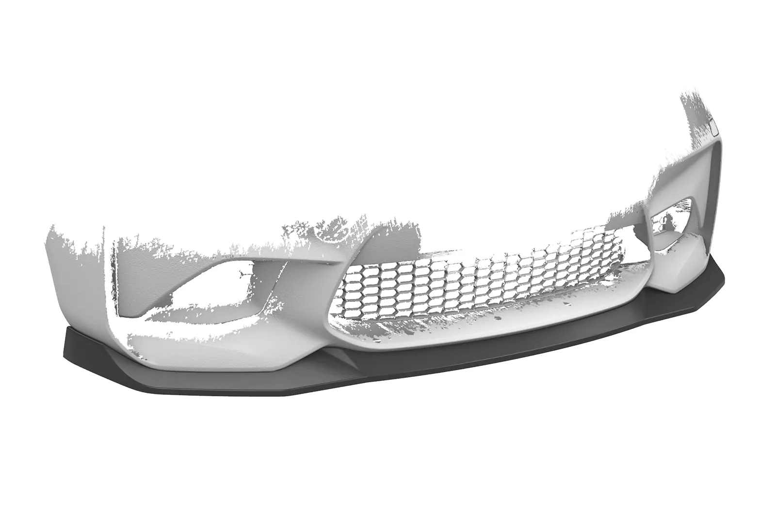 Cup-Spoilerlippe mit ABE für BMW M2 (F87) CSL638 Schwarz Strukturiert