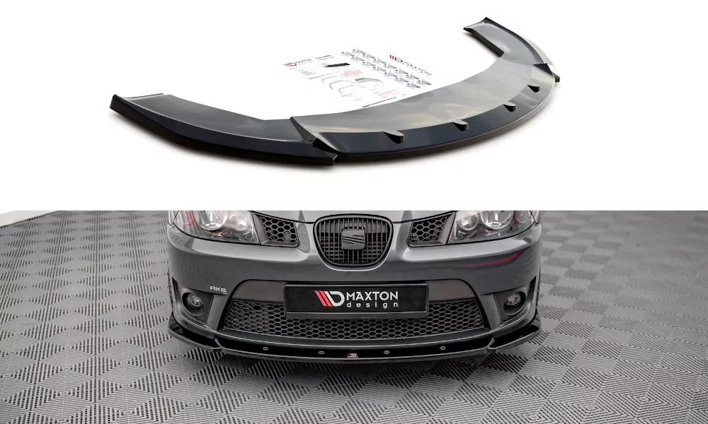 Front Ansatz V.2 Für Seat Ibiza Cupra Mk3 Schwarz Hochglanz