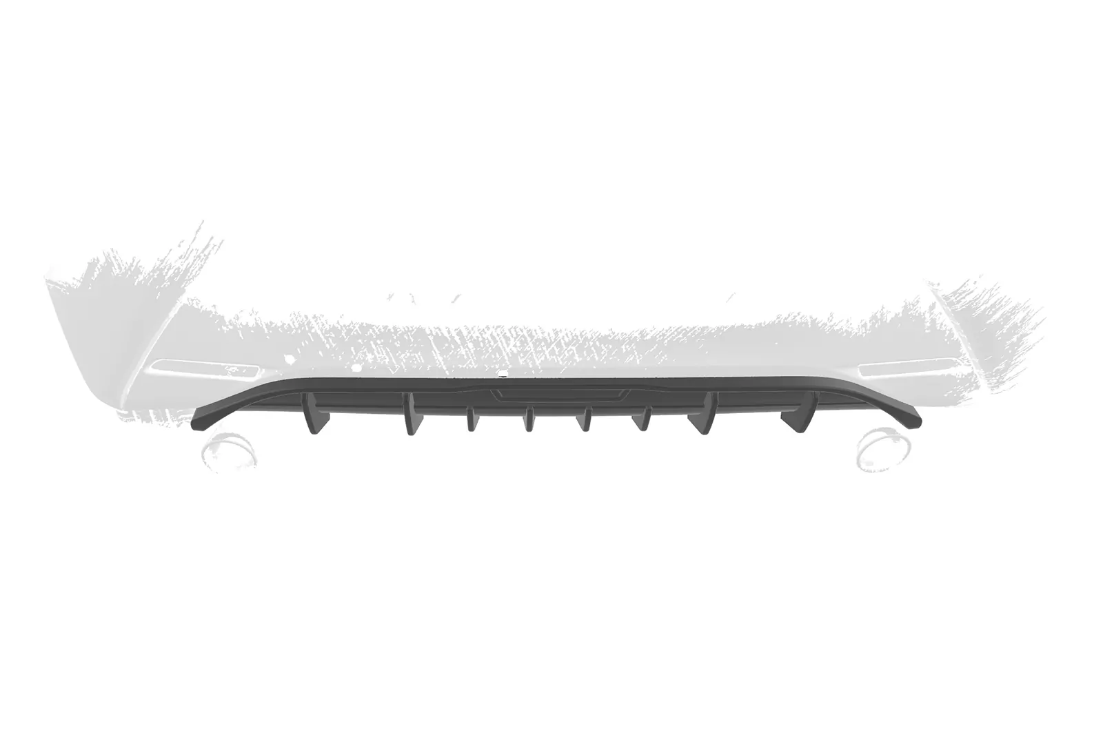 Heckansatz für Toyota Aygo 2 HA288 Schwarz Strukturiert