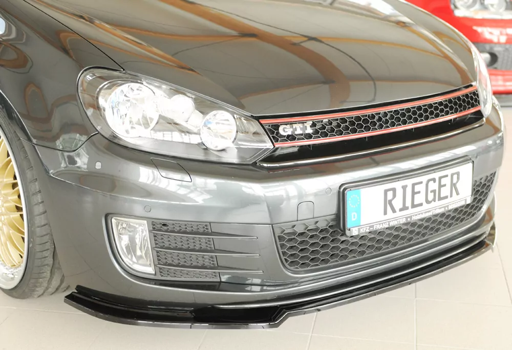 Rieger Spoilerschwert nur für GTI / GTD glanz schwarz für VW Golf 6 GTI Cabrio