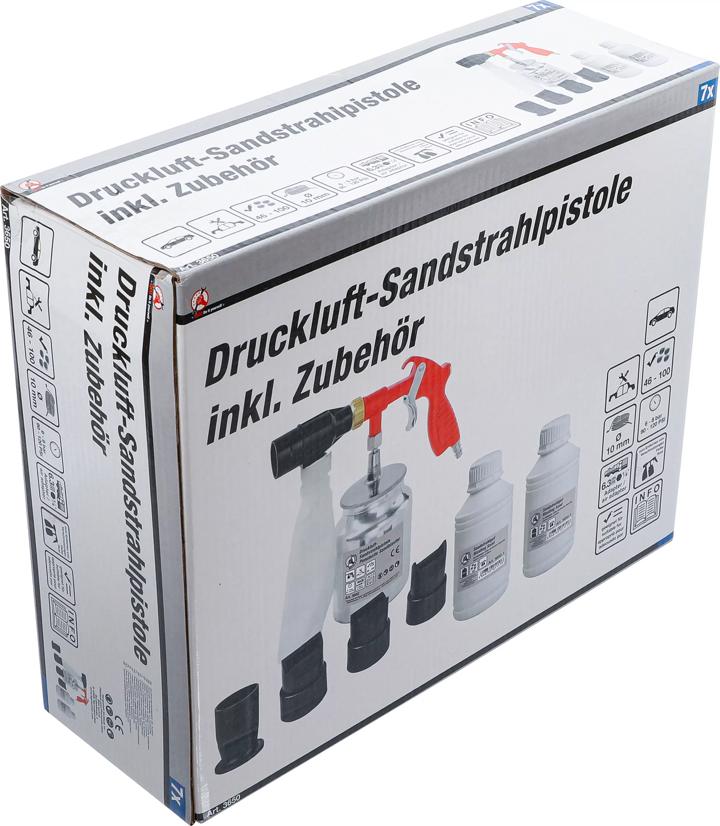 Druckluft-Sandstrahlpistole inkl. Zubehör