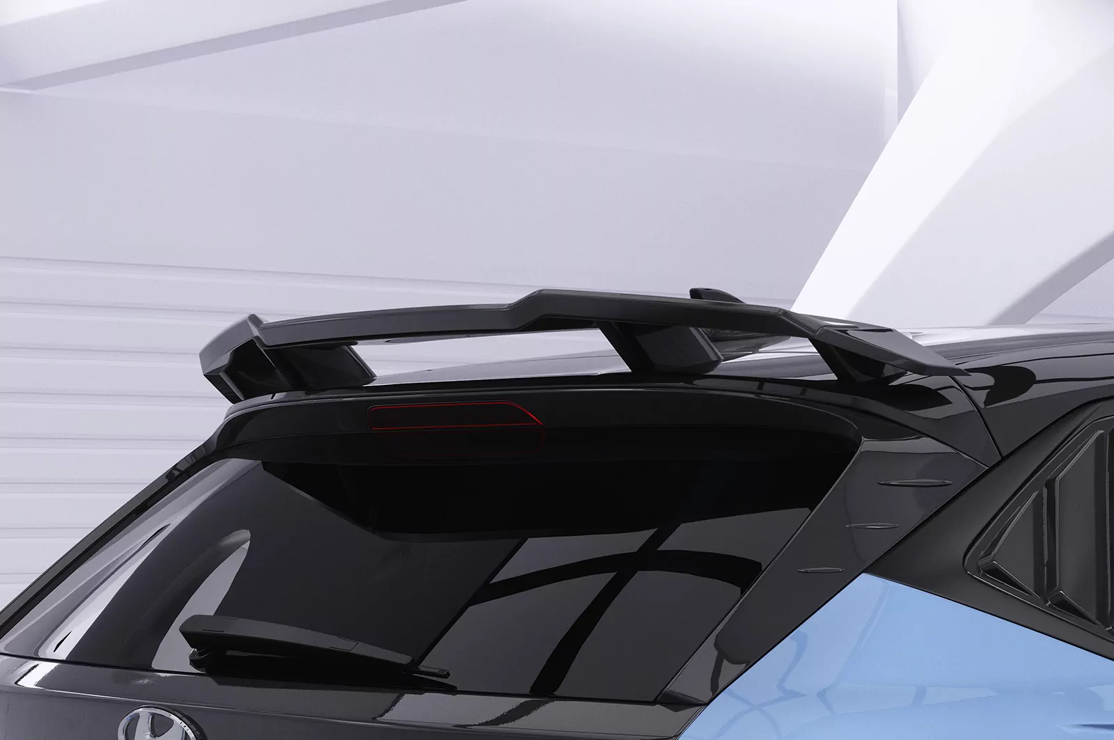 Heckflügel mit ABE für Hyundai I20 (BC3) N / N-Performance HF147 Schwarz Strukturiert